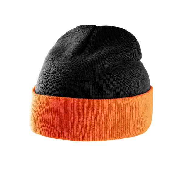 K-up KP514 - GORRO BICOLOR CON DOBLADILLO