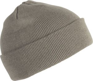 K-up KP031 - KNITTED TURNUP BEANIE Grey