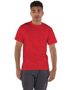 Champion T425 - T-shirt à manches courtes sans étiquette Rouge