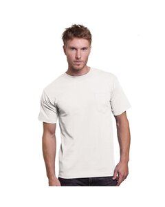Bayside 3015 - Union-Made Short Sleeve T-Shirt with a Pocket Blanco