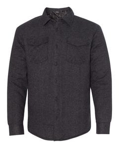 Burnside B8610 - Quilted Flannel Jacket Charcoal