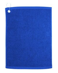 Carmel Towel Company C1518GH - Velour Hemmed Towel with Corner Grommet & Hook Real Azul