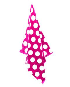 Carmel Towel Company C3060P - Polka Dot Velour Beach Towel Hot Pink