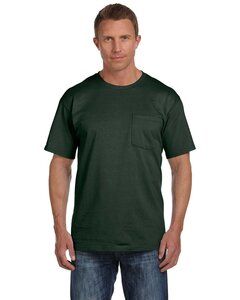 Fruit of the Loom 3930PR - Heavy Cotton HD™ T-Shirt with a Left Chest Pocket Verde Oscuro