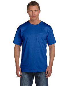 Fruit of the Loom 3930PR - Heavy Cotton HD™ T-Shirt with a Left Chest Pocket Real Azul