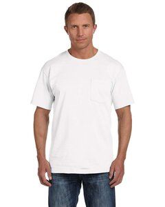 Fruit of the Loom 3930PR - Heavy Cotton HD™ T-Shirt with a Left Chest Pocket Blanco