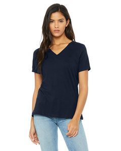 Bella+Canvas 6405 - Relaxed Short Sleeve Jersey V-Neck T-Shirt Navy