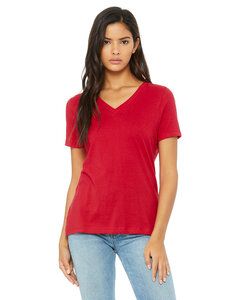 Bella+Canvas 6405 - Relaxed Short Sleeve Jersey V-Neck T-Shirt Rouge
