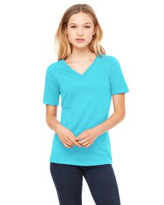 Bella+Canvas 6405 - Relaxed Short Sleeve Jersey V-Neck T-Shirt Turquoise