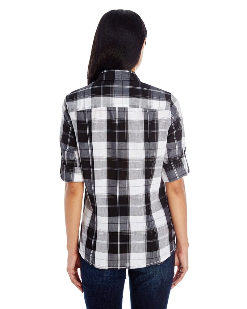 Burnside B5222 - Ladies' Long Sleeve Plaid Shirt