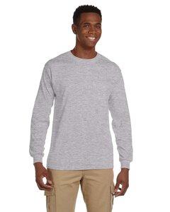 Gildan 2410 - Ultra Cotton™ Long Sleeve T-Shirt with a Pocket Sport Grey