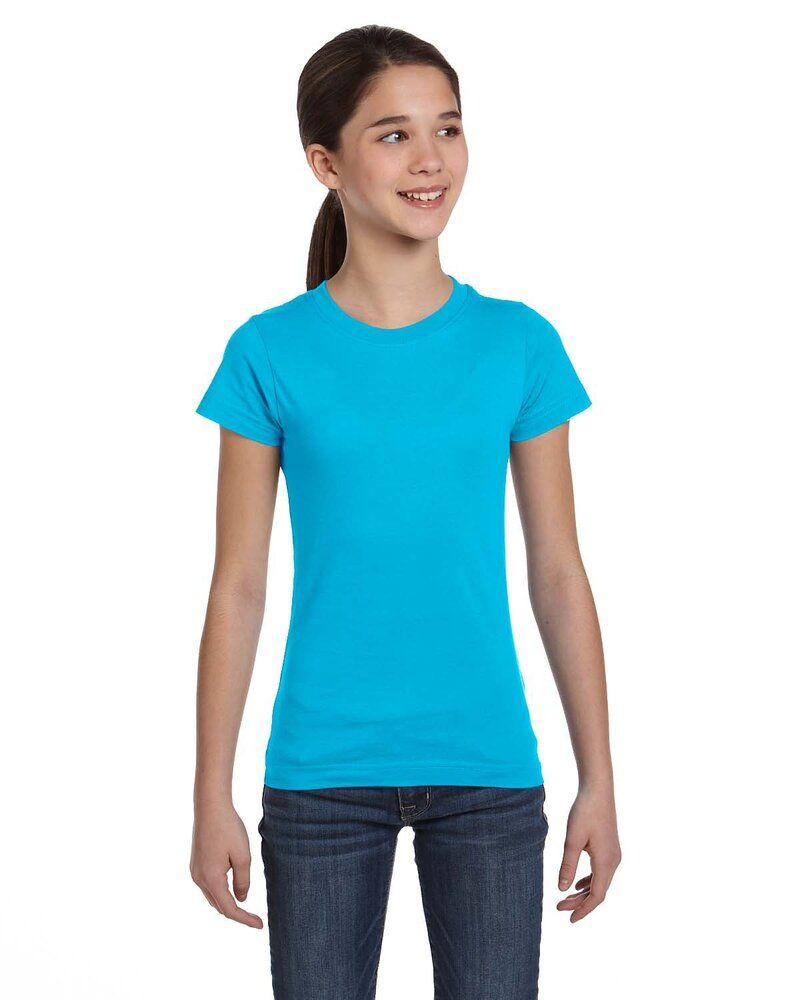 LAT 2616 - Girls' Fine Jersey Longer Length T-Shirt
