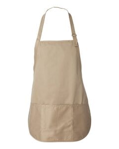 Liberty Bags 5507 - Adjustable Neck Strap Three Pocket Apron Tan