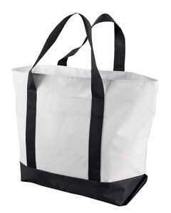 Liberty Bags 7006 - Bay View Zipper Tote White/ Black