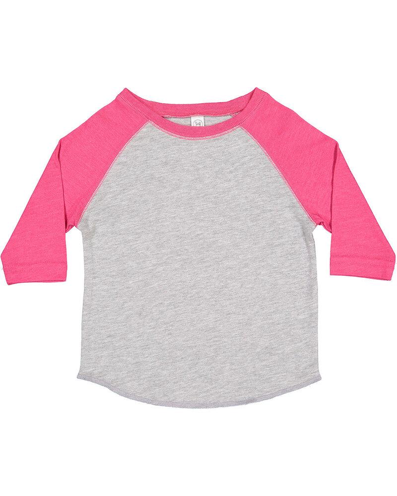 Rabbit Skins 3330 - Toddler Fine Jersey Three-Quarter Sleeve Baseball T-Shirt