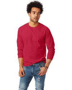 Hanes 5586 - Tagless® Long Sleeve T-Shirt De color rojo oscuro