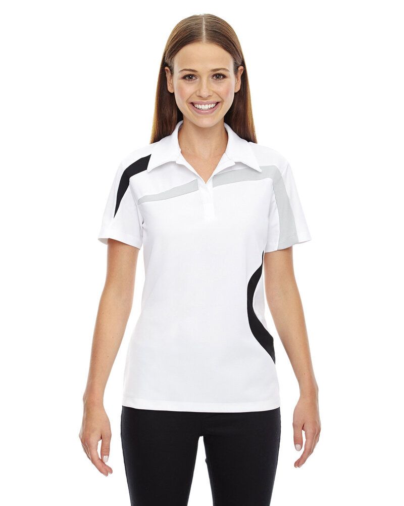 Ash City North End 78645 - Impact Ladies' Performance Polyester Pique Color-Block Polo