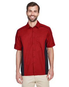 Ash City North End 87042T - Fuse Men's Color-Block Twill Shirts Classic Red