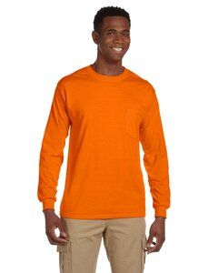 Gildan G241 - Ultra Cotton® 6 oz. Long-Sleeve Pocket T-Shirt Seguridad de Orange