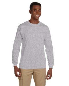 Gildan G241 - Ultra Cotton® 6 oz. Long-Sleeve Pocket T-Shirt Deporte Gris