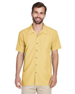 Harriton M560 - Men's Barbados Textured Camp Shirt Pineapple