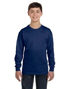 Gildan G540B - Wholesale Youth 5.3 oz. Long-Sleeve T-Shirt Navy