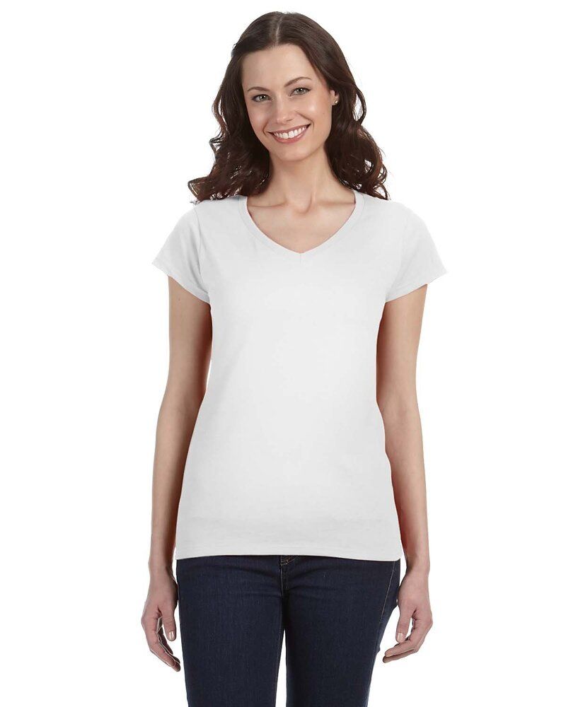 Gildan G64VL - Softstyle® Ladies 4.5 oz. Junior Fit V-Neck T-Shirt