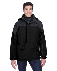 Ash City North End 88006 - Men's 3-In-1 Two-Tone Parka Negro