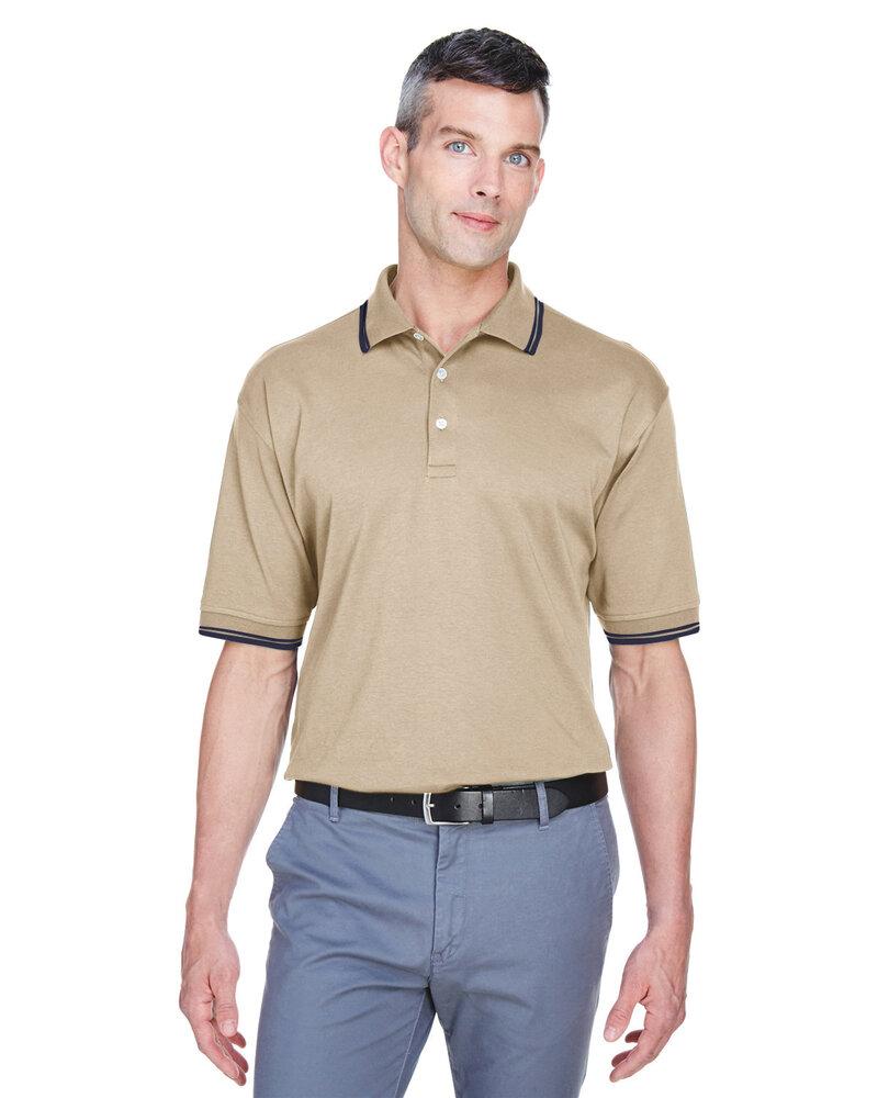 Devon & Jones D140 - Men's Tipped Perfect Pima Interlock Polo