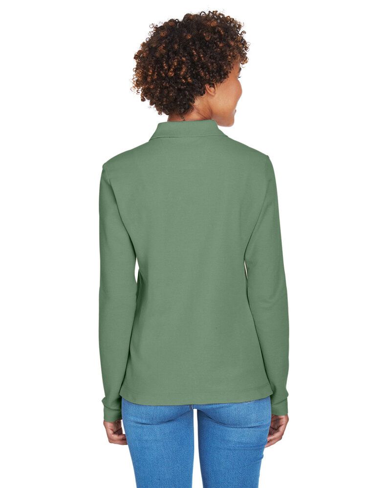 Devon & Jones D110W - Ladies Pima Piqué Long-Sleeve Polo