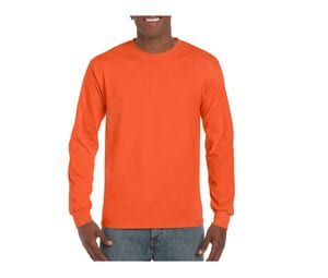 Gildan GI2400 - Men's Long Sleeve 100% Cotton T-Shirt Orange