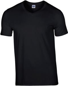 Gildan GI64V00 - Softstyle Mens V-Neck T-Shirt Black/Black
