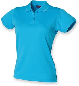 Henbury H476 - Ladies Coolplus® Wicking Piqué Polo Shirt Turquoise