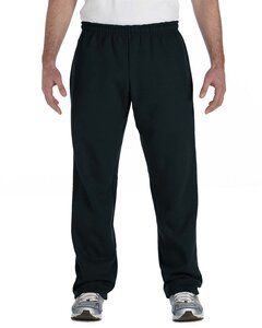 Gildan G184 - Pantalon de survêtement à fond ouvert, 50/50, 8 oz, mélange lourd Noir
