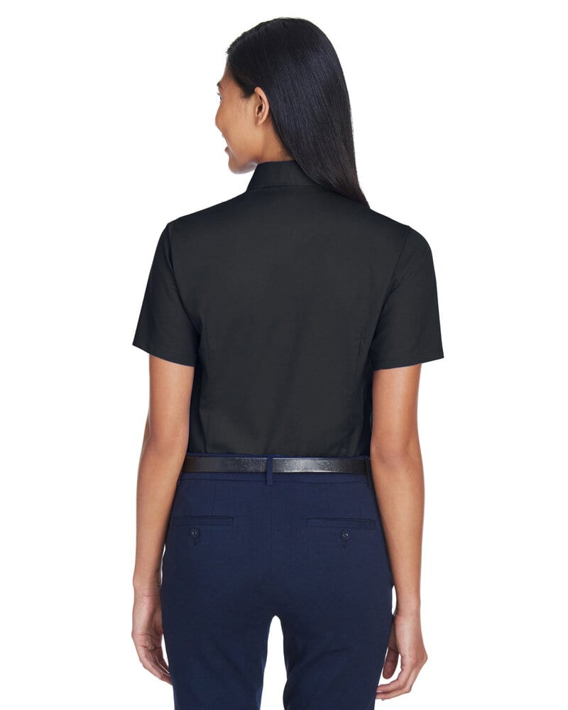 Harriton M500SW - Ladies Easy Blend Short-Sleeve Twill Shirt with Stain-Release