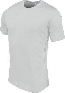Proact PA465 - Herren Kurzarm Sport T-Shirt aus zwei verschiedenen Materialien White/ Silver