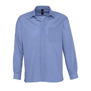 SOL'S 16040 - Baltimore Long Sleeve Poplin Men's Shirt Bleu moyen
