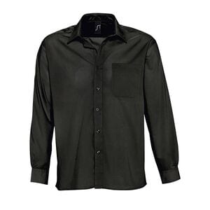 SOL'S 16040 - Baltimore Long Sleeve Poplin Men's Shirt Black
