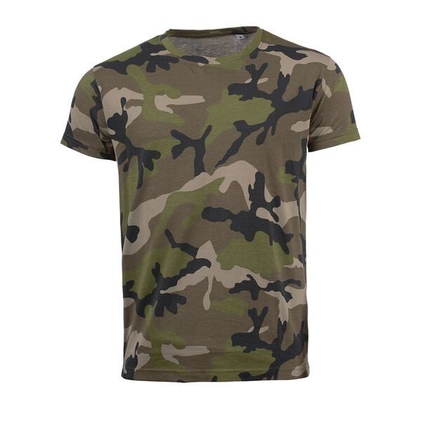 SOLS 01188 - Camo Men Camiseta Hombre Cuello Redondo