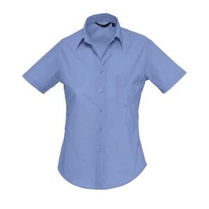 SOL'S 16070 - Escape Short Sleeve Poplin Women's Shirt Bleu moyen