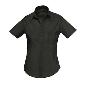 SOL'S 16070 - Escape Short Sleeve Poplin Women's Shirt Black