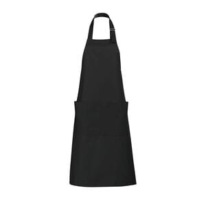 SOL'S 88010 - Gala Long Apron With Pockets Black