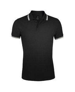 SOL'S 00577 - PASADENA MEN Polo Shirt Black/White