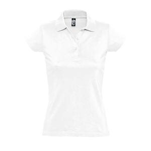 SOL'S 11376 - Damen Jersey-Poloshirt Kurzarm Prescott Weiß