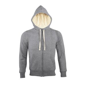 SOL'S 00584 - SHERPA Unisex Zipped Jacket With "Sherpa" Lining Heather Gray