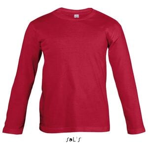 SOL'S 11415 - Vintage Kinder T-Shirt Langarm Rot