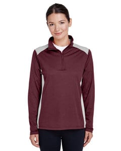 Team 365 TT26W - Ladies Excel Mélange Interlock Performance Quarter-Zip Top