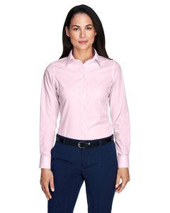 Devon & Jones D645W - T-Shirt Ladies Crown Collection Banker Stripe Rose