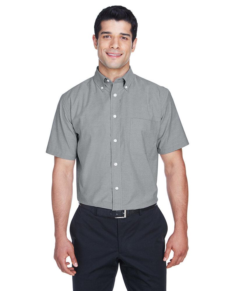 Harriton M600S - Men's Short-Sleeve Oxford with Stain-Release