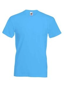 Fruit of the Loom SS034 - Valueweight v-neck tee Azure Blue